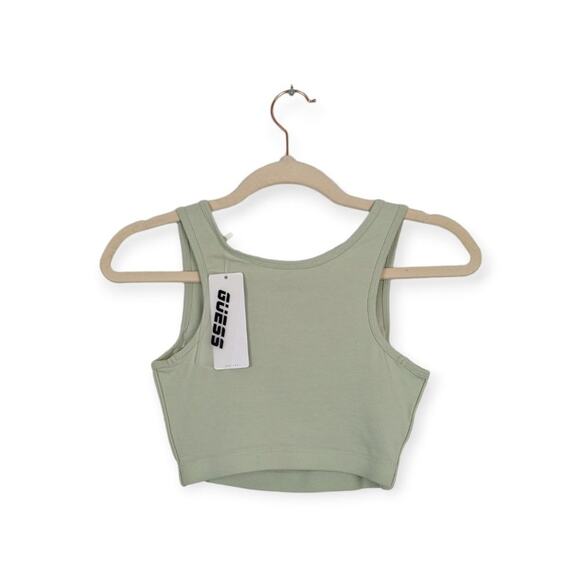 NWT Guess Pastel Green Eco Active Logo Athletic Tank Top - Picture 2 of 8